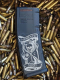 Magpul PMAG 30 AR-15 Gen 3 magazine with custom Memento Mori laser engraving in Watertown, MN